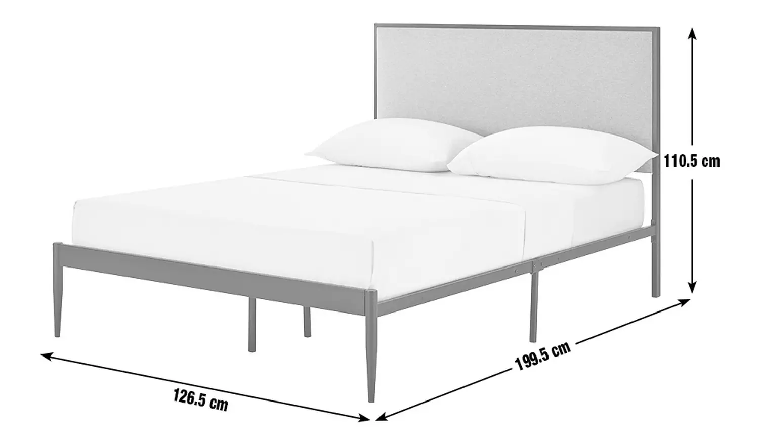 Argos Home Sadie Small Double Metal Bed Frame - Black