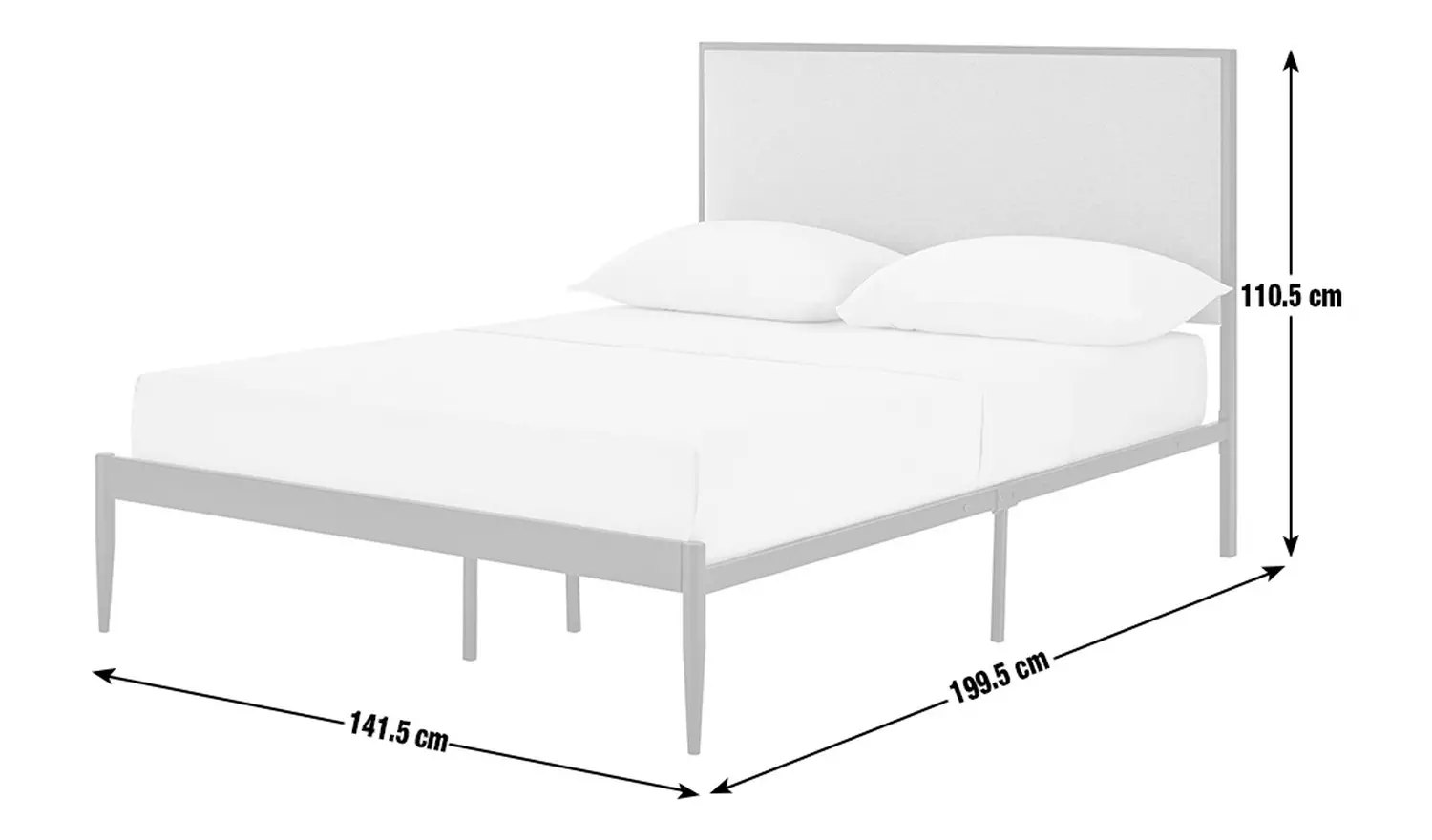 Argos Home Sadie Double Metal Bed Frame - Black