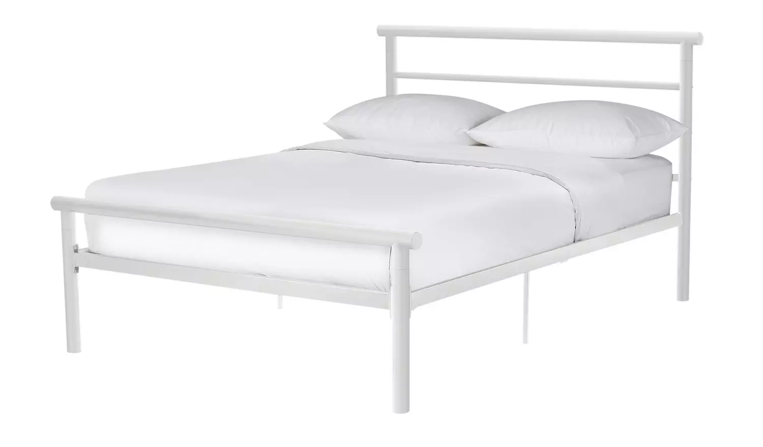 Argos Home Avalon Double Metal Bed Frame - White