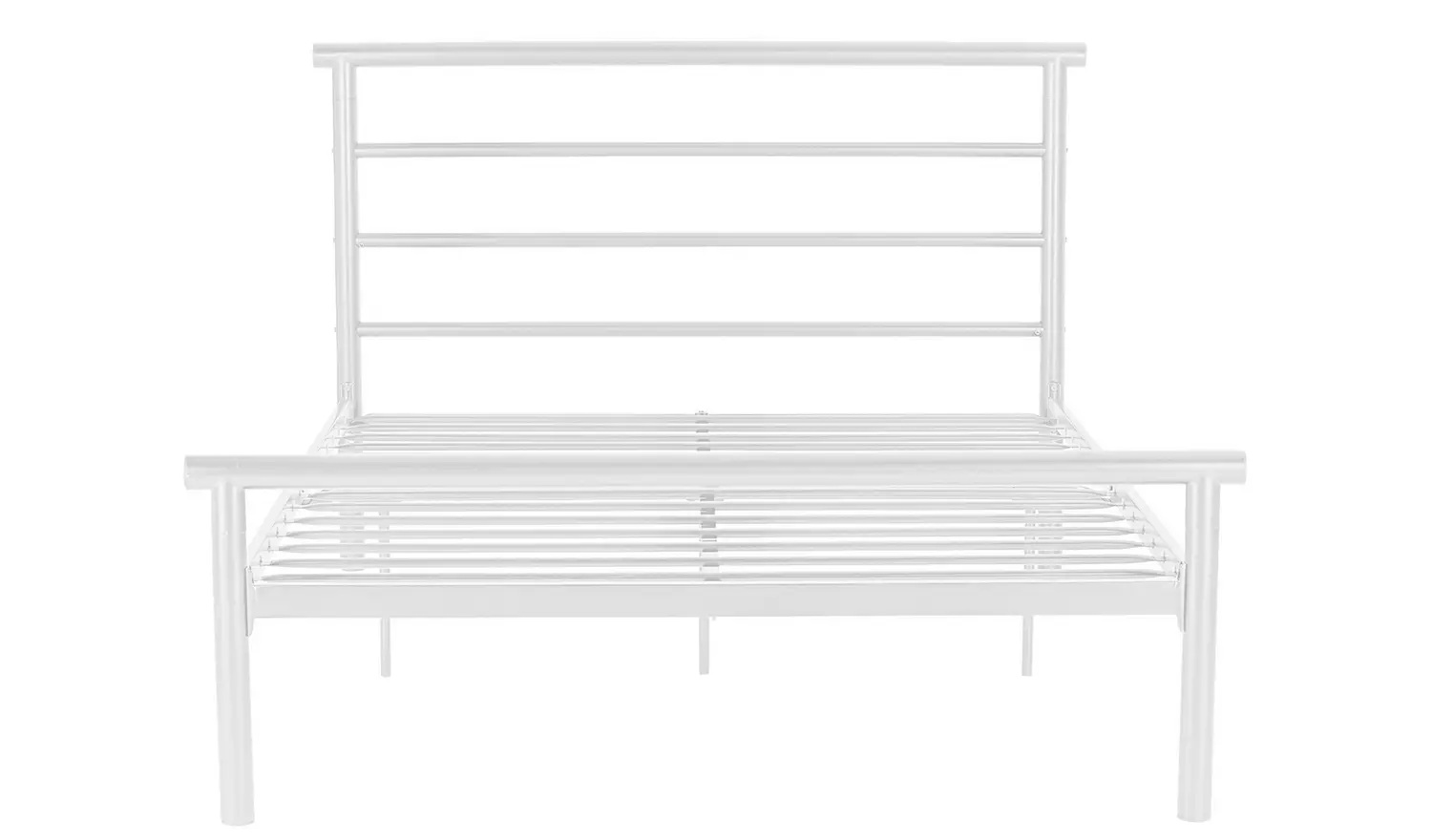 Argos Home Avalon Double Metal Bed Frame - White