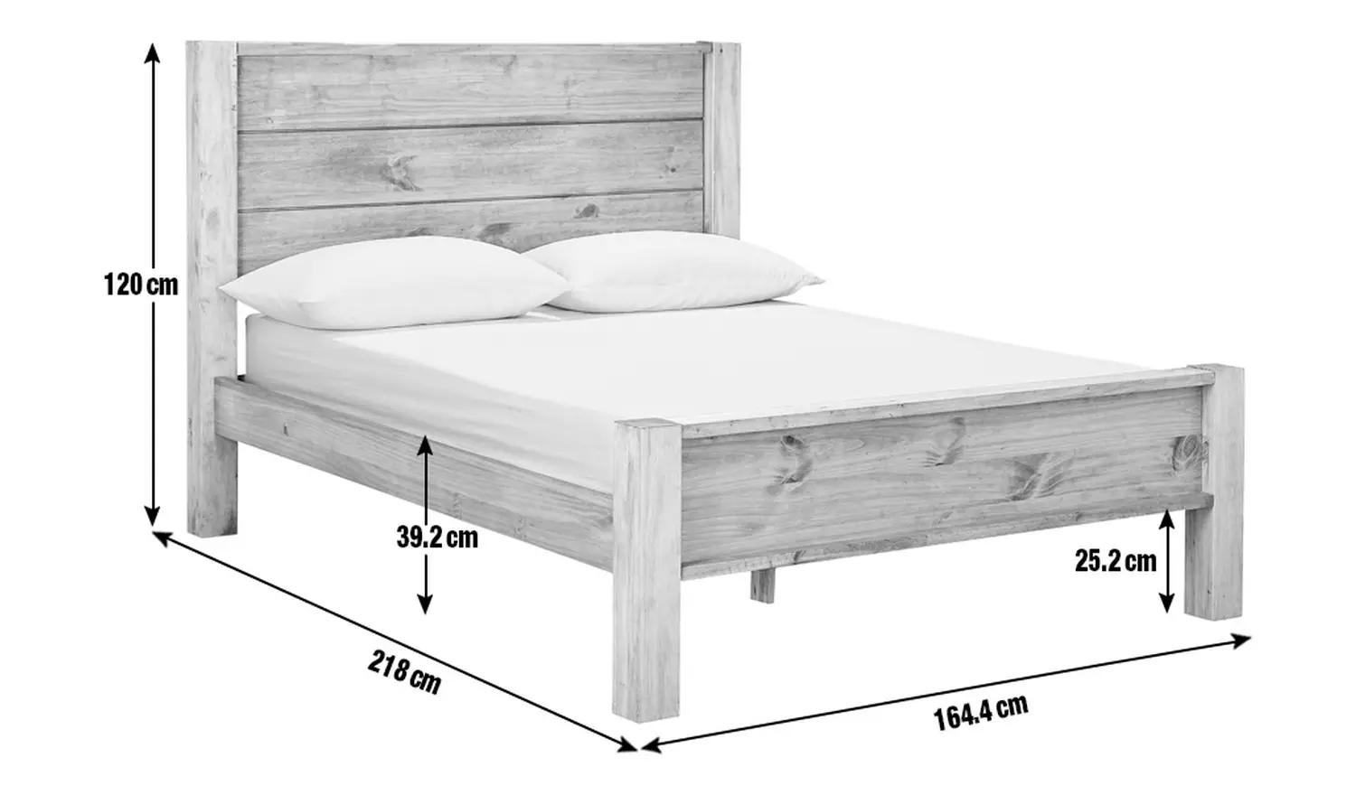 Argos Home Fairfield Kingsize Wooden Bed Frame - Pine