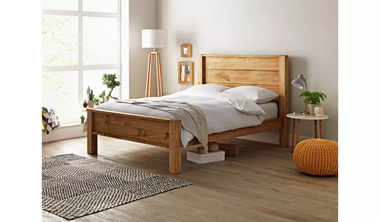 Argos Home Fairfield Double Wooden Bed Frame - Pine