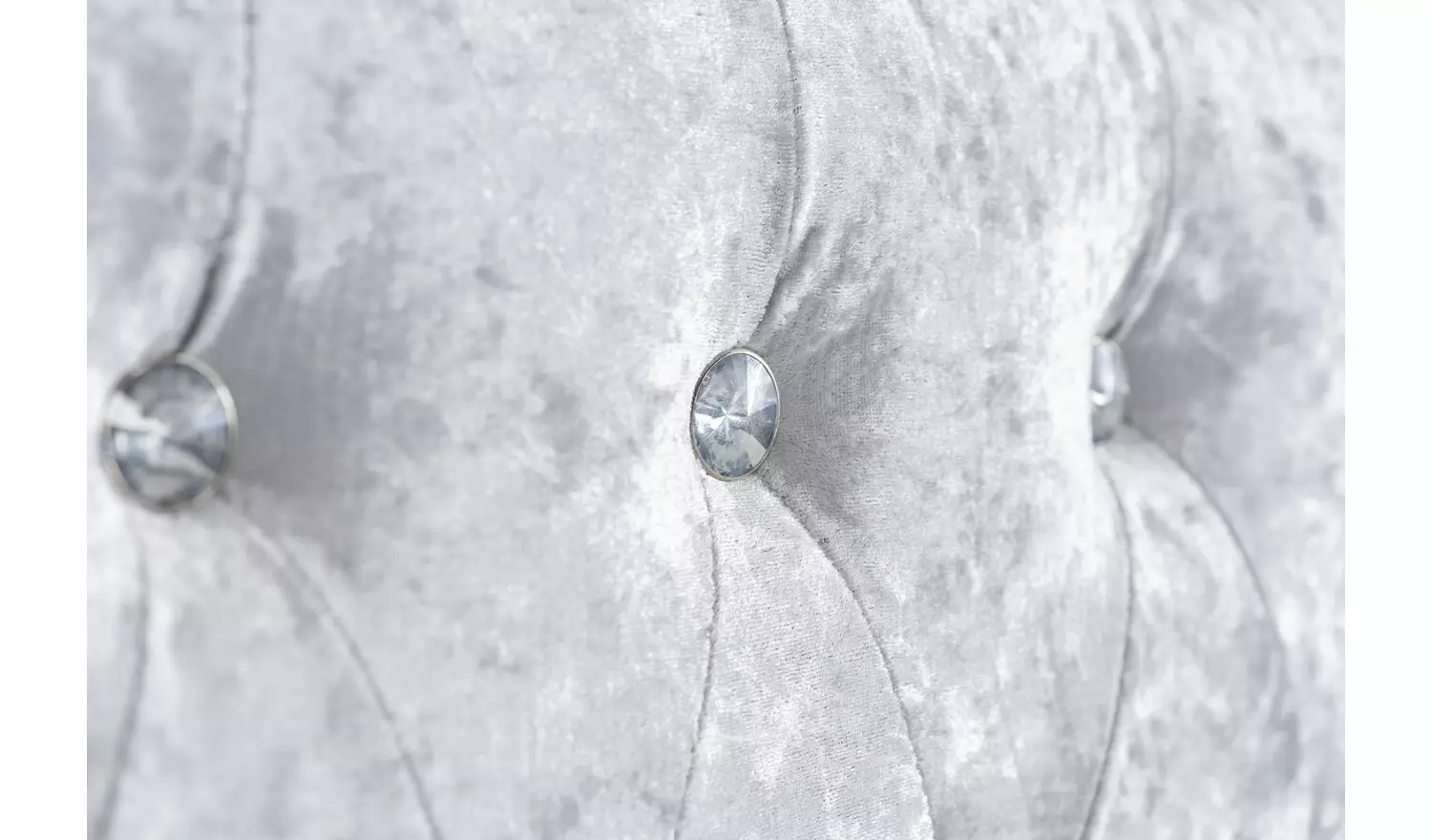 Birlea Grande Double Crushed Velvet Bed Frame - Silver