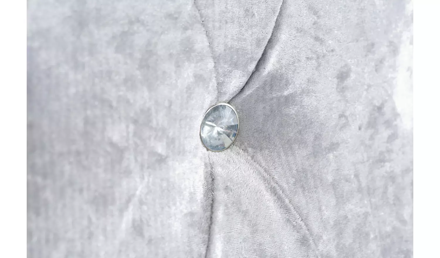 Birlea Grande Double Crushed Velvet Bed Frame - Silver