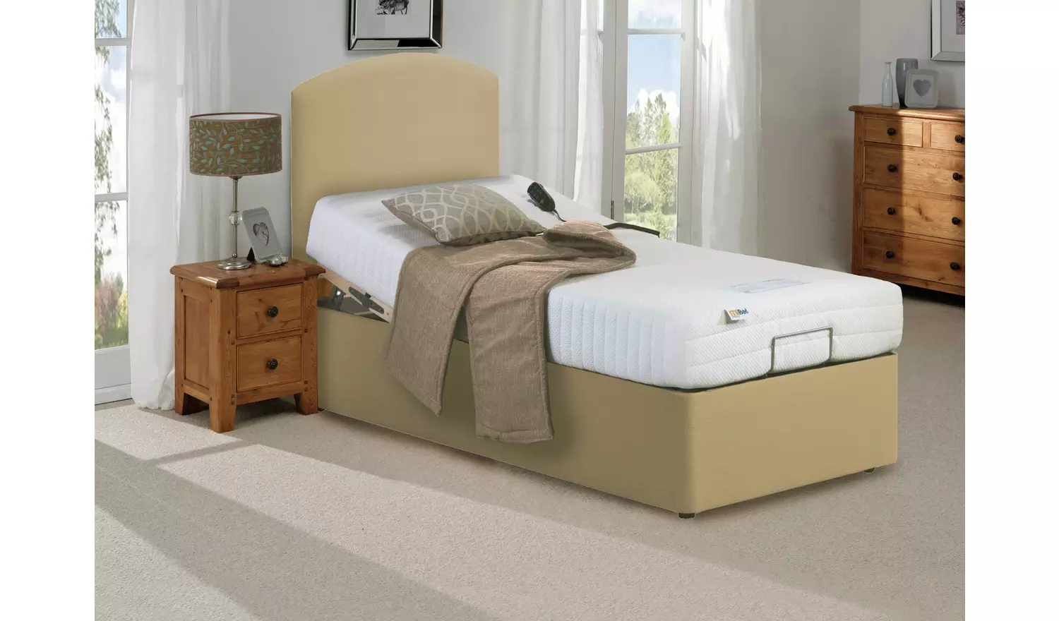 Adjustamac Lerwick Adjustable Single Bed & Foam Mattress
