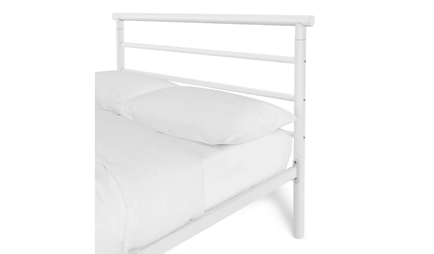 Argos Home Avalon Single Metal Bed Frame - White