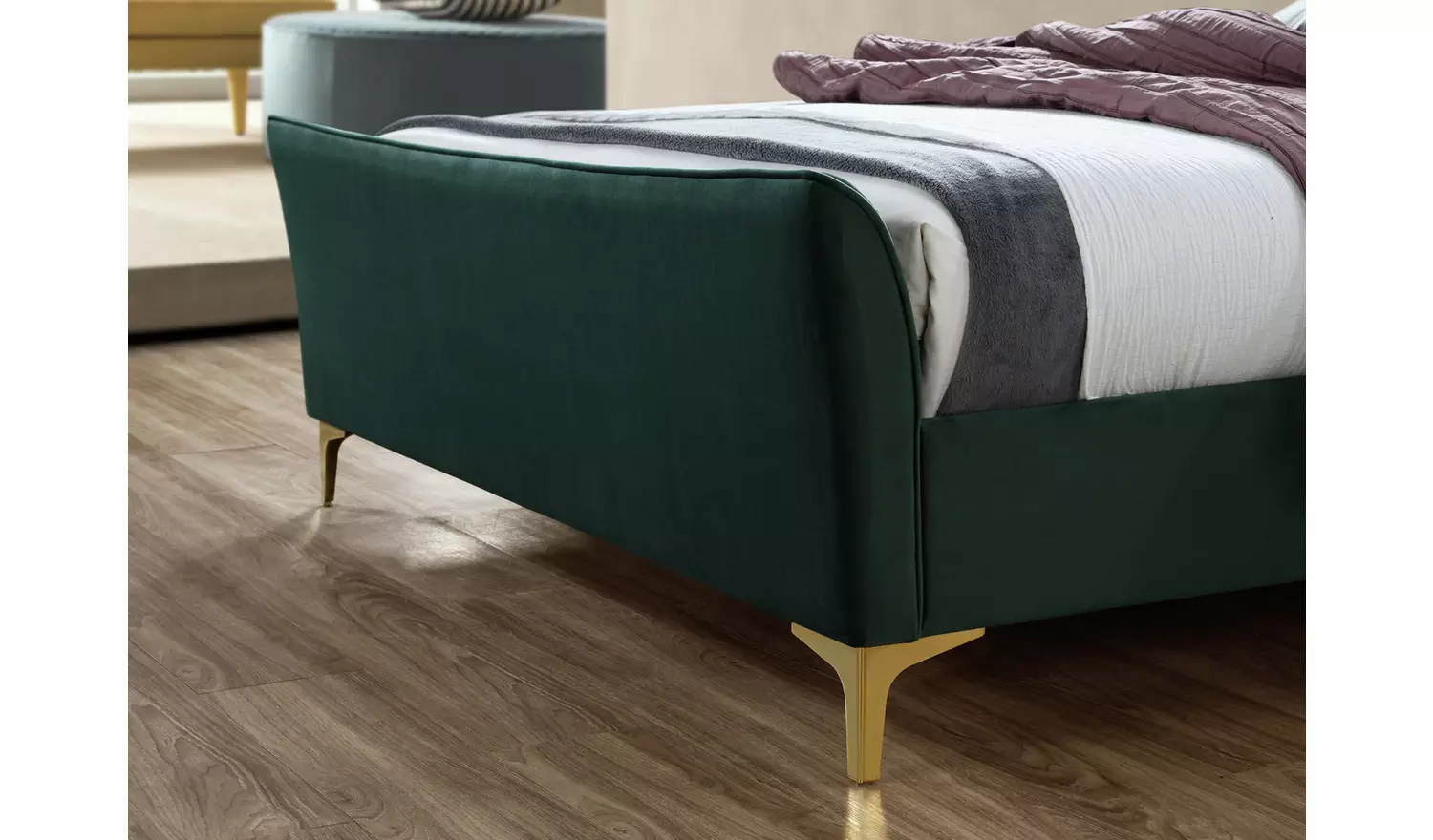 Birlea Clover Kingsize Fabric Bed Frame - Green
