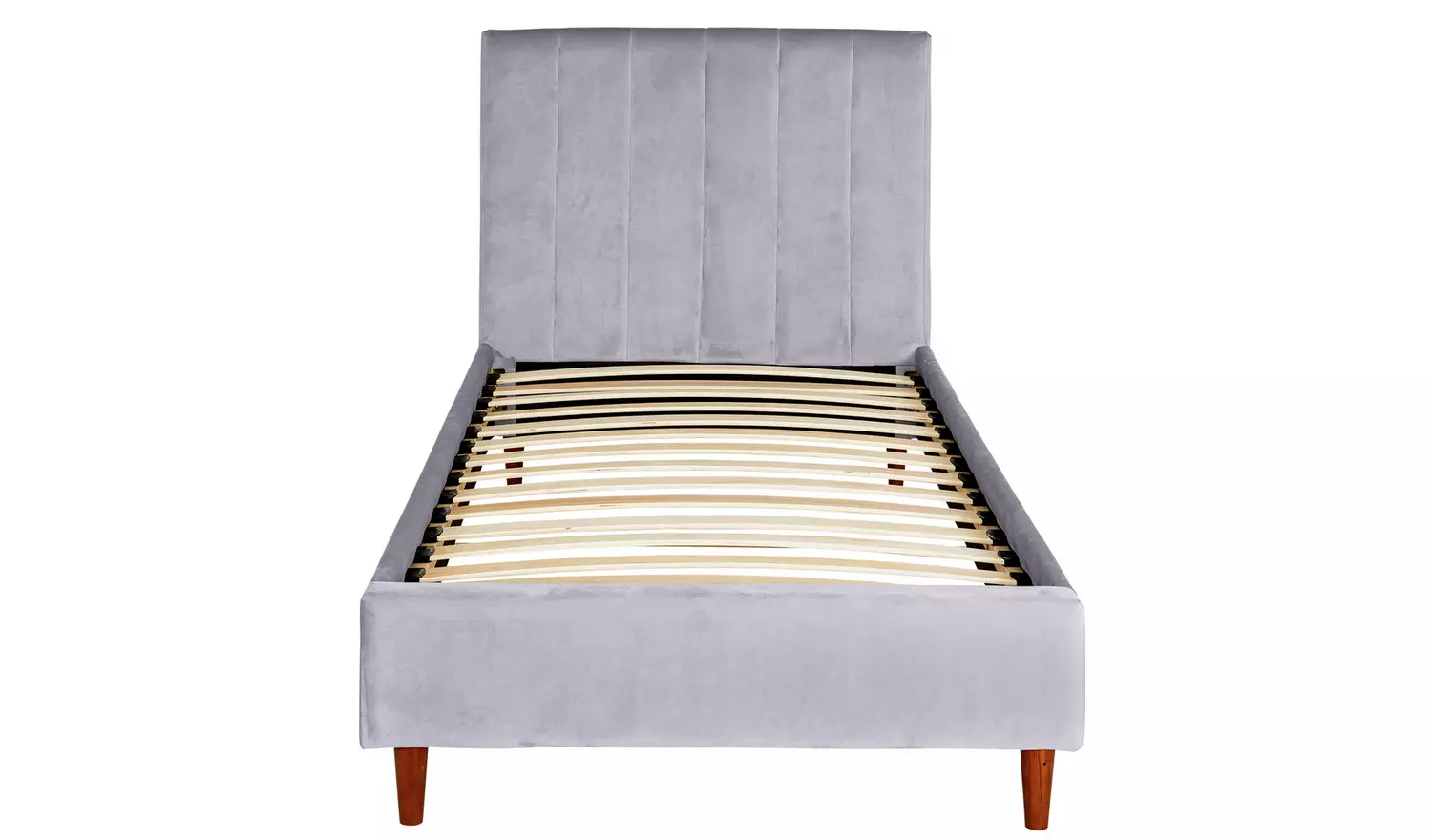 Argos Home Pandora Single Velvet Bed Frame - Grey