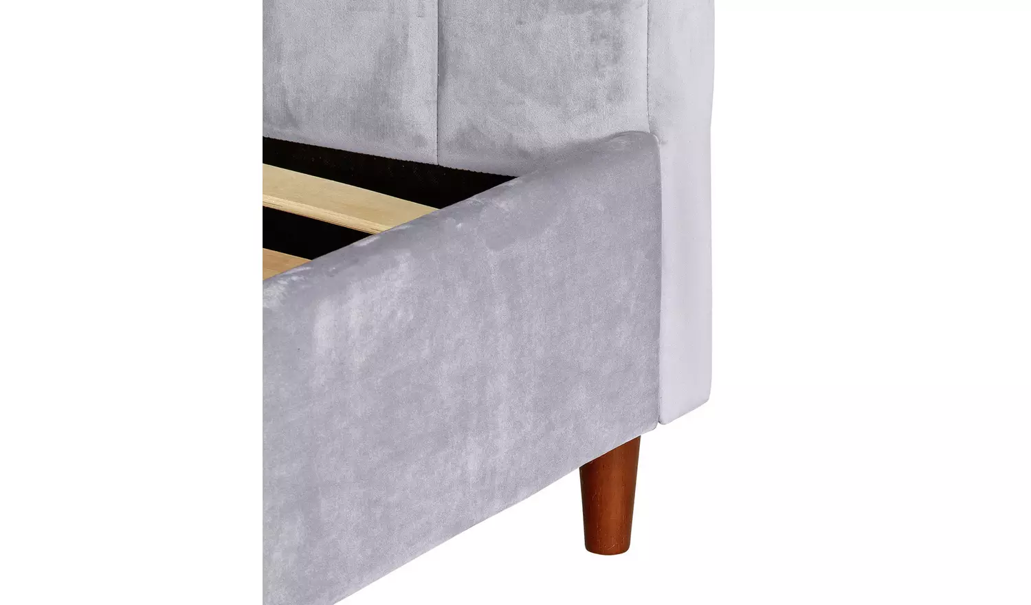 Argos Home Pandora Single Velvet Bed Frame - Grey