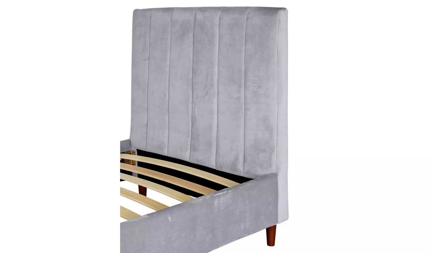 Argos Home Pandora Single Velvet Bed Frame - Grey