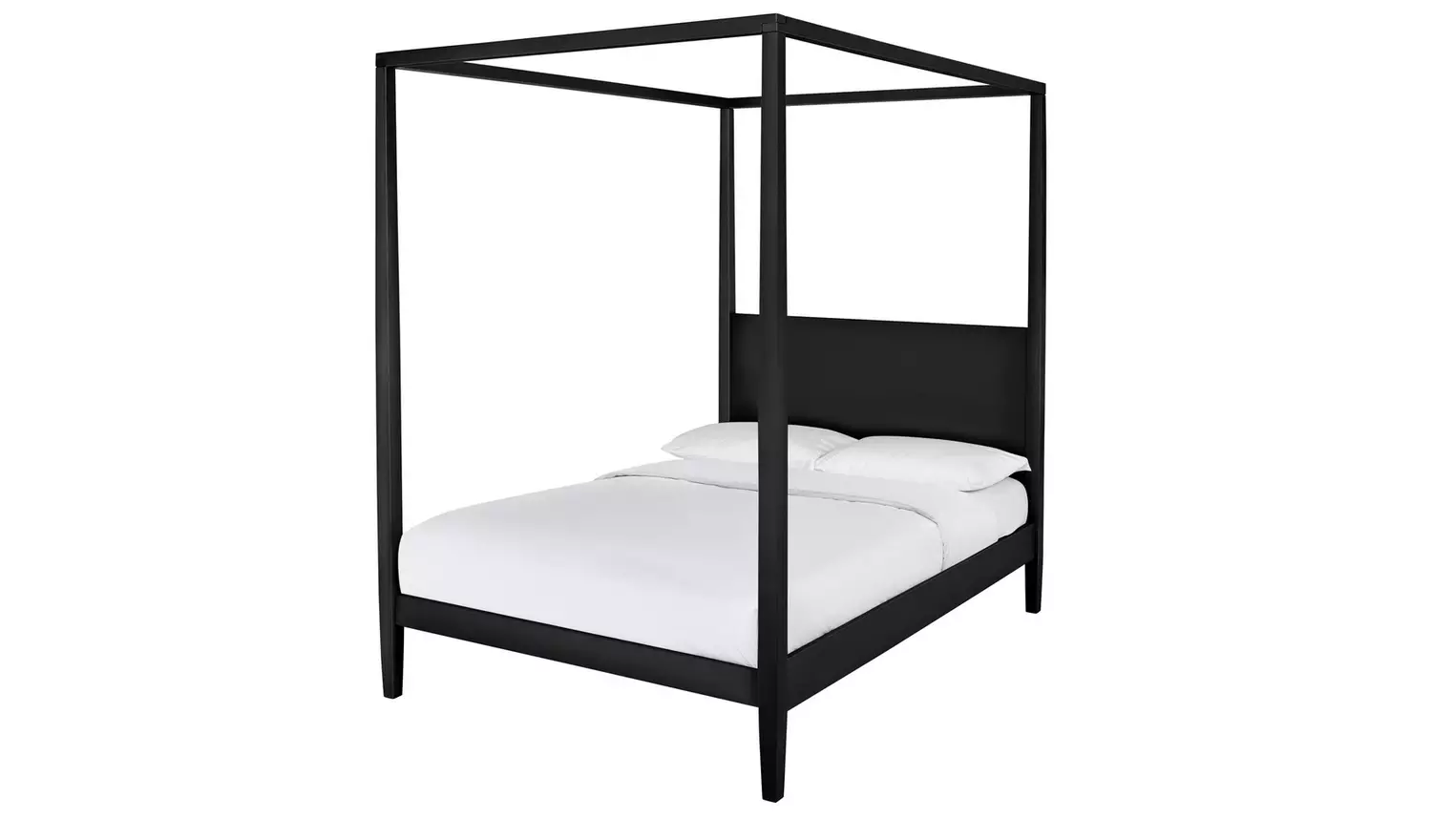Habitat Blissford Four Poster Double Wooden Bed Frame -Black