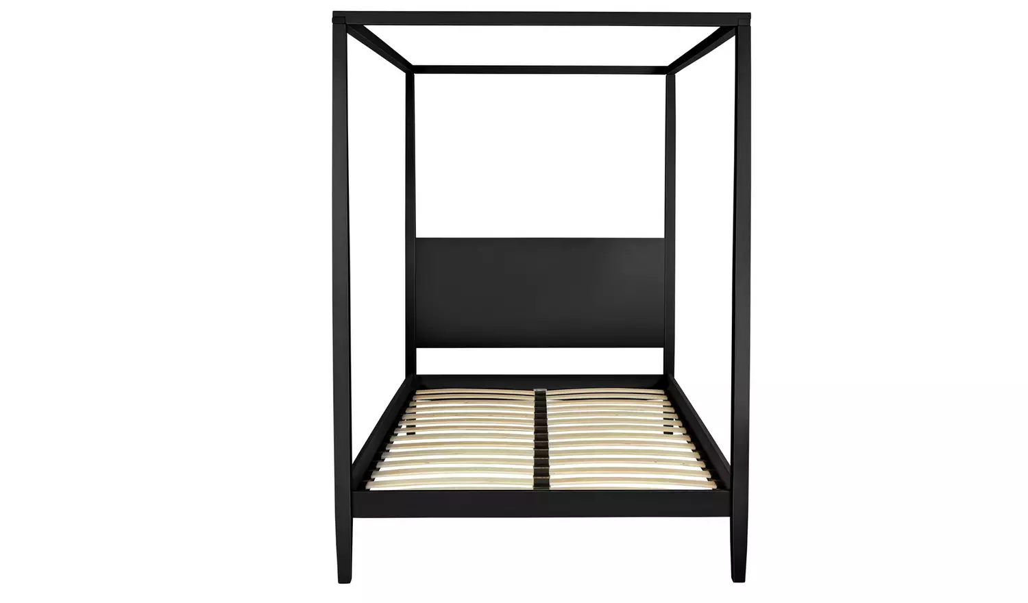 Habitat Blissford Four Poster Double Wooden Bed Frame -Black