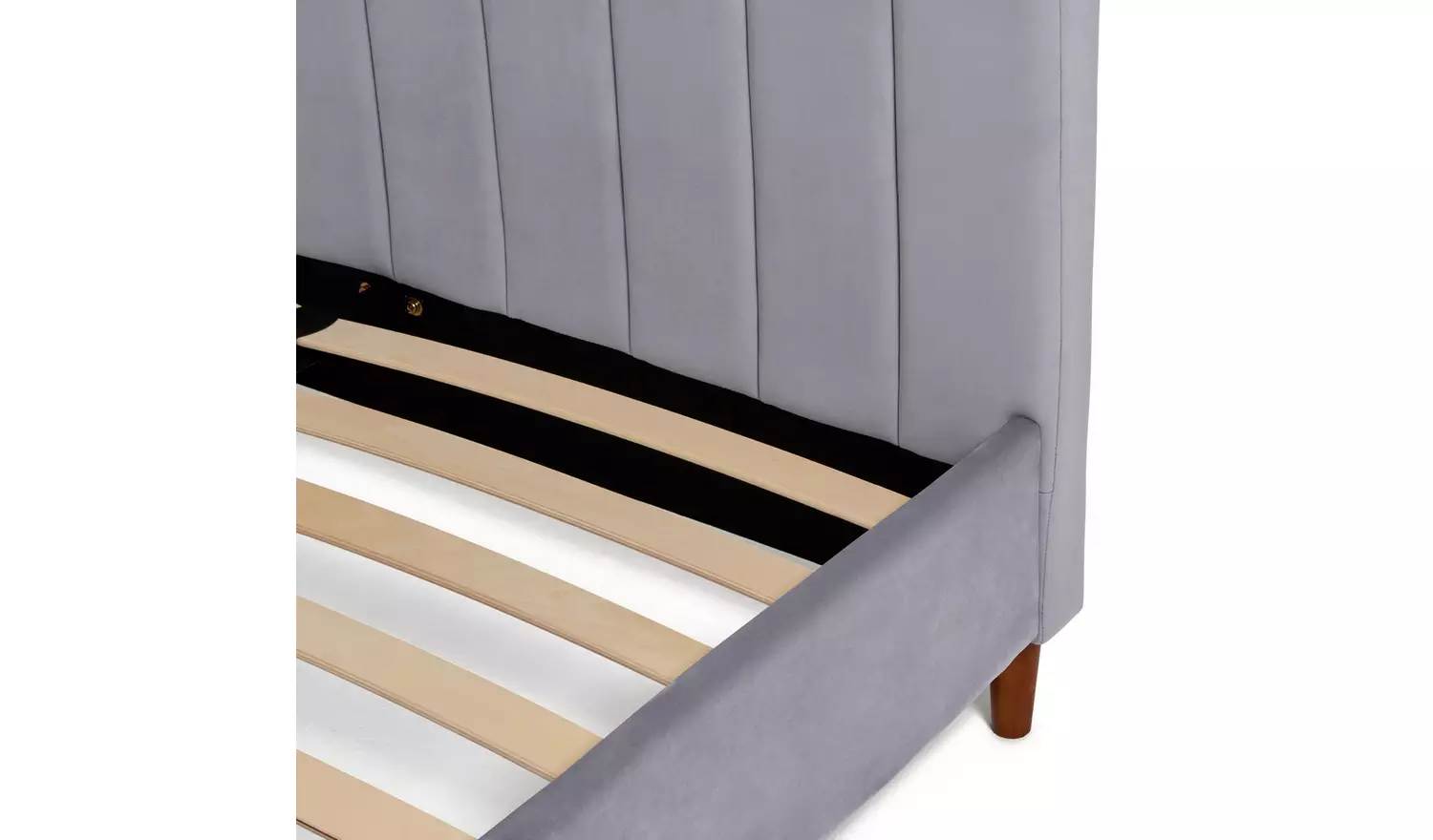Argos Home Pandora Small Double Velvet Bed Frame - Grey