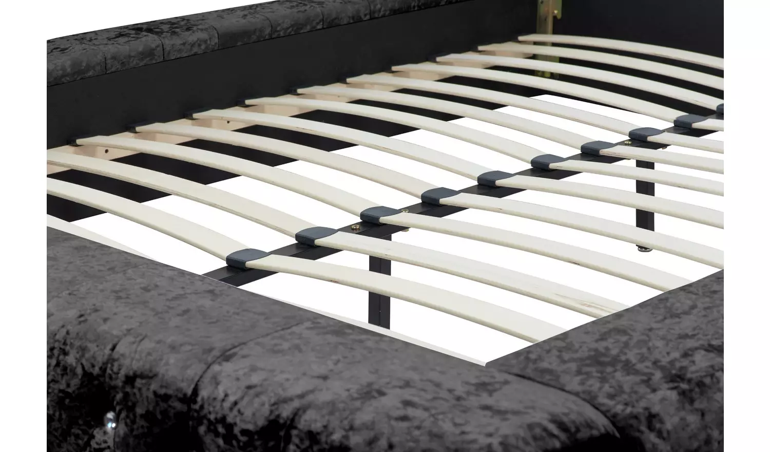 Birlea Grande Double Velvet Bed Frame - Black