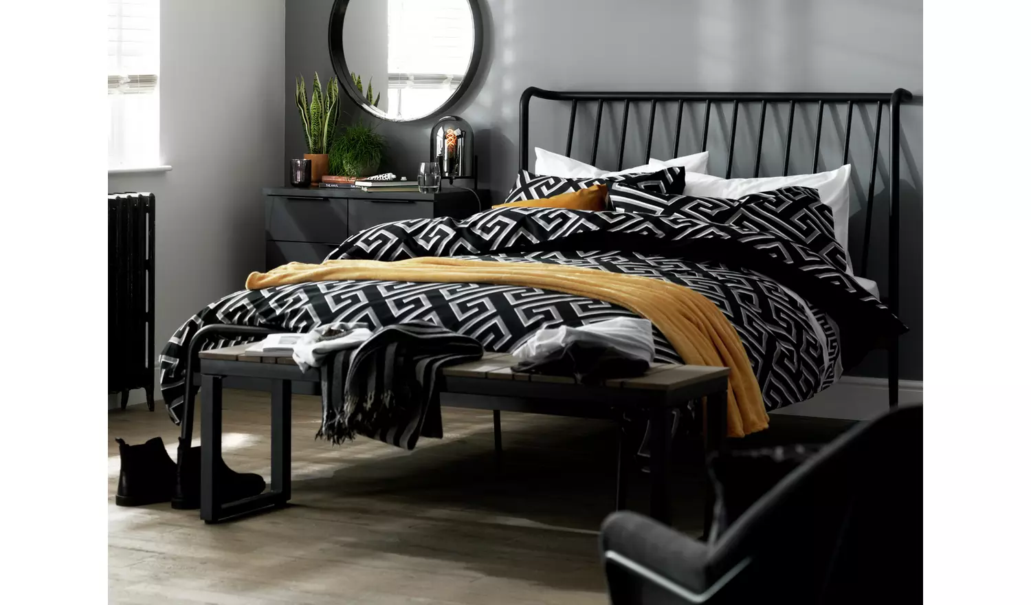 Habitat Kanso Double Metal Bed Frame - Black