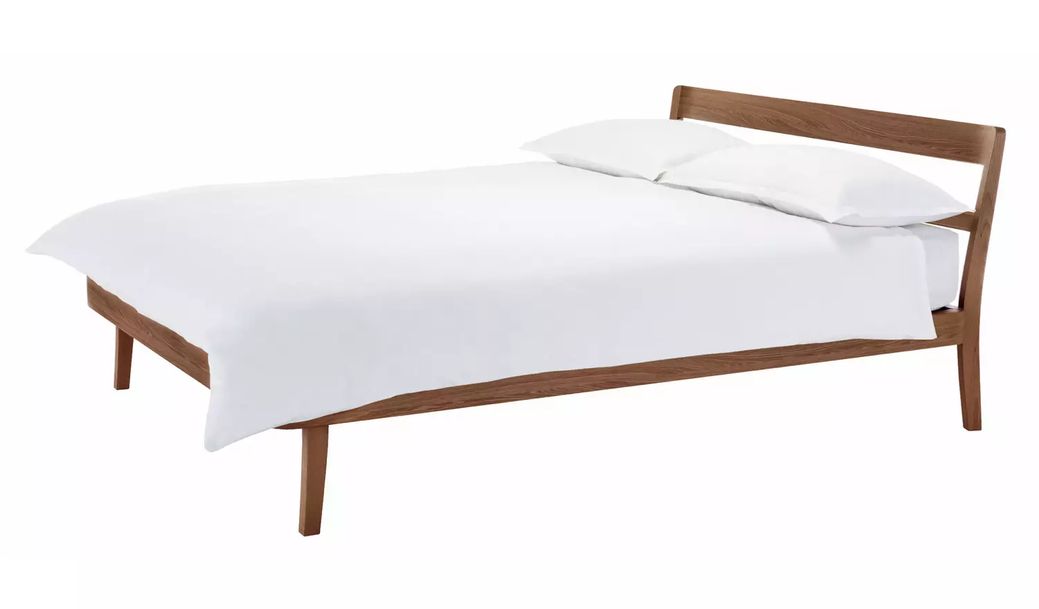 Habitat Tatsuma Double Wooden Bed Frame - Walnut