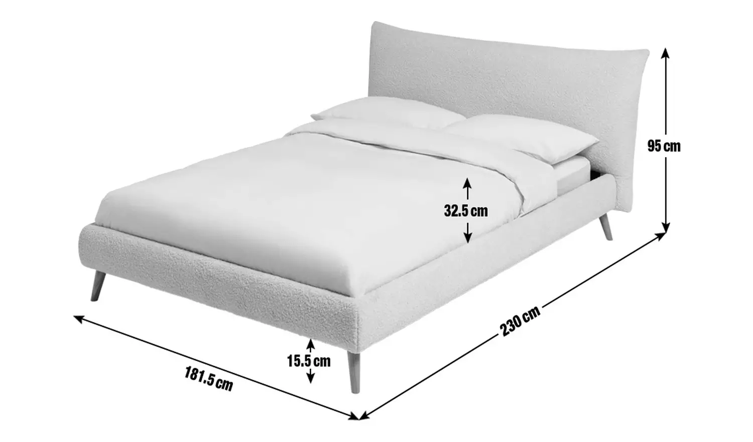 Habitat Marshmallow Kingsize Bed Frame - White