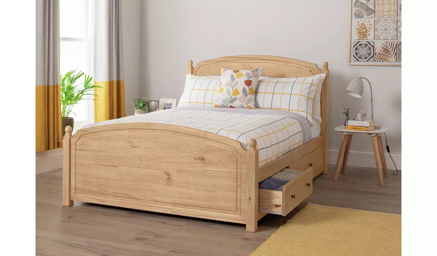 Argos Home Emberton Double Wooden Bed Frame - Pine