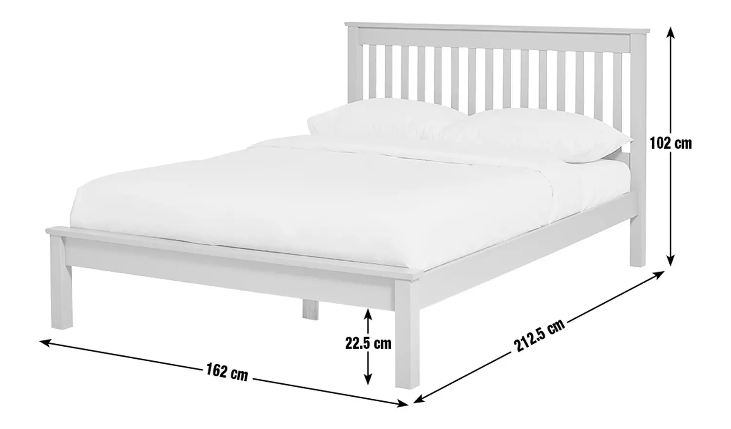 Argos Home Aspley Kingsize Wooden Bed Frame - Grey