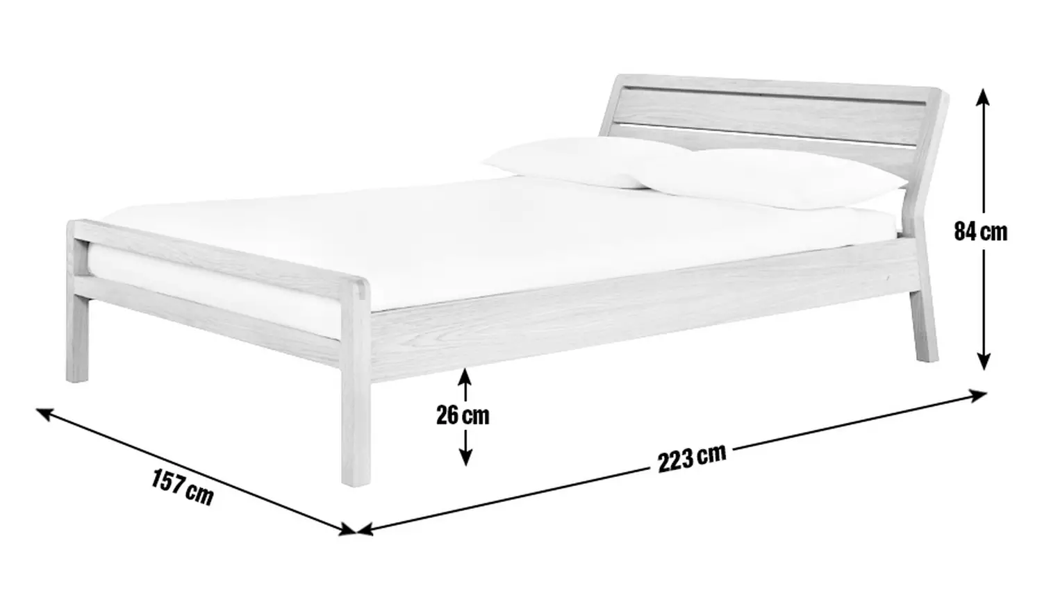 Habitat Radius Kingsize Wooden Bed Frame - Oak