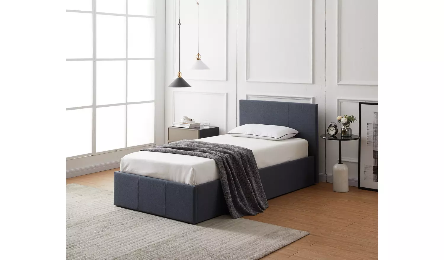 Argos Home Heathdon Single End Lift Ottoman Bed - Grey