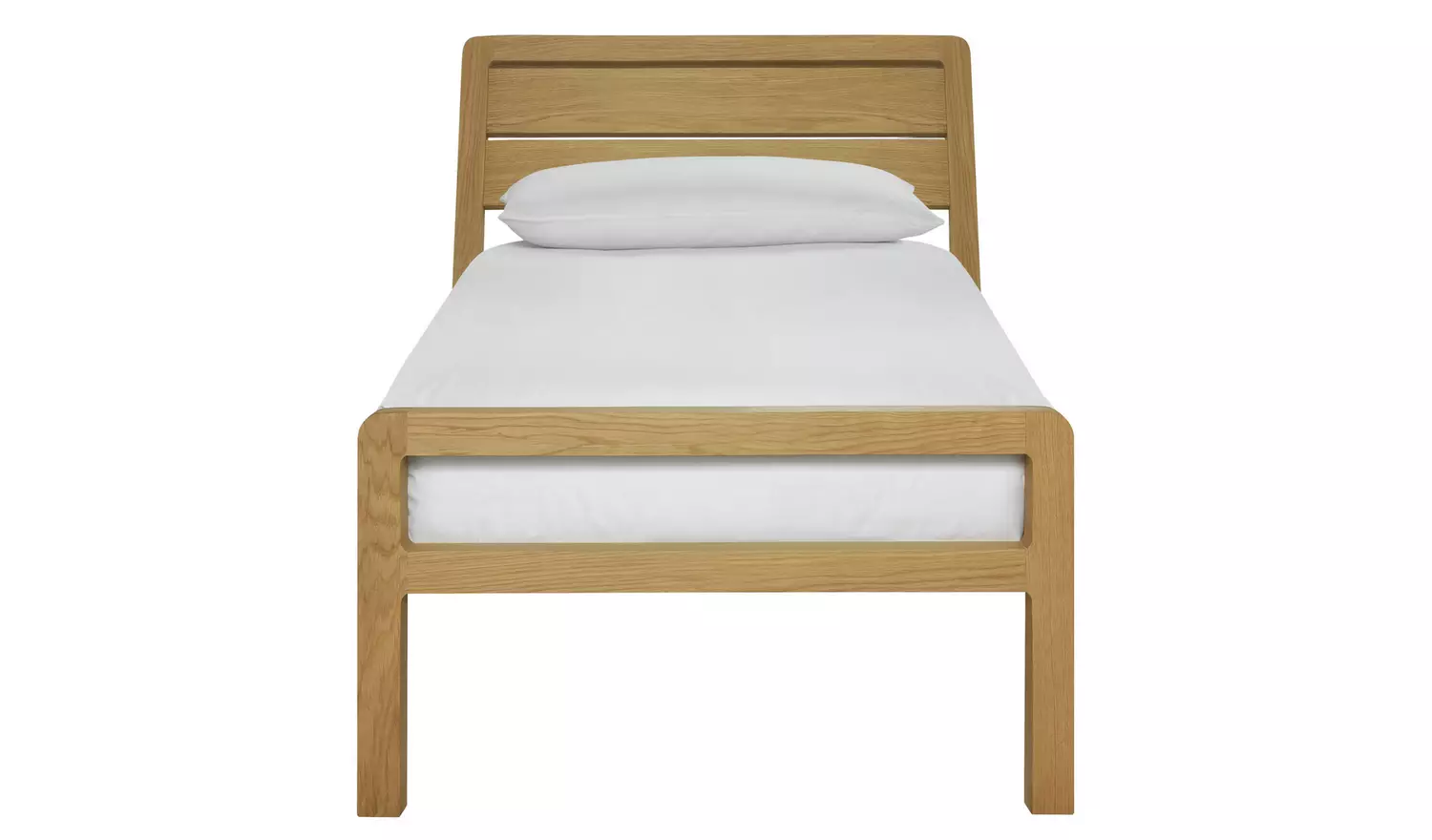 Habitat Radius Single Wooden Bed Frame - Oak