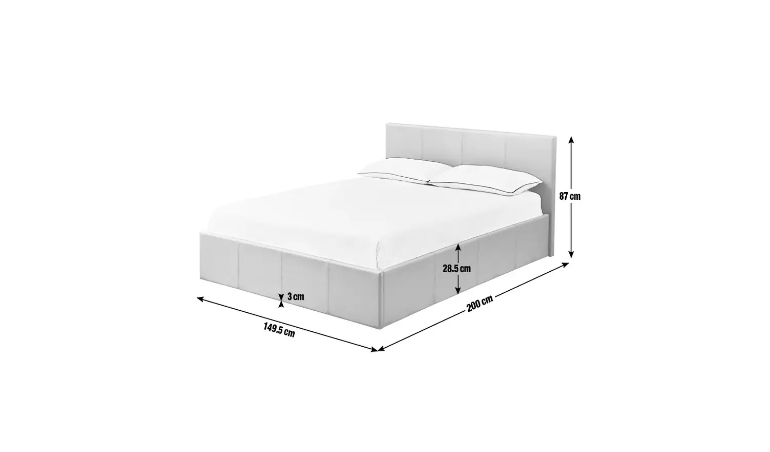 Argos Home Lavendon Double Side Open Ottoman Bed Frame- Grey