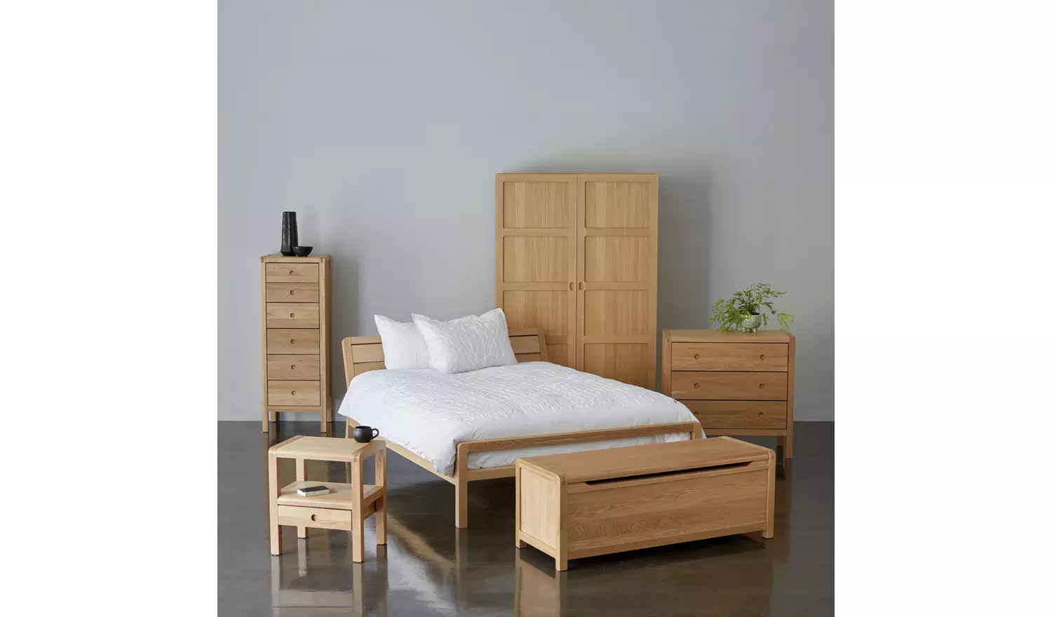 Habitat Radius Double Wooden Bed Frame - Oak