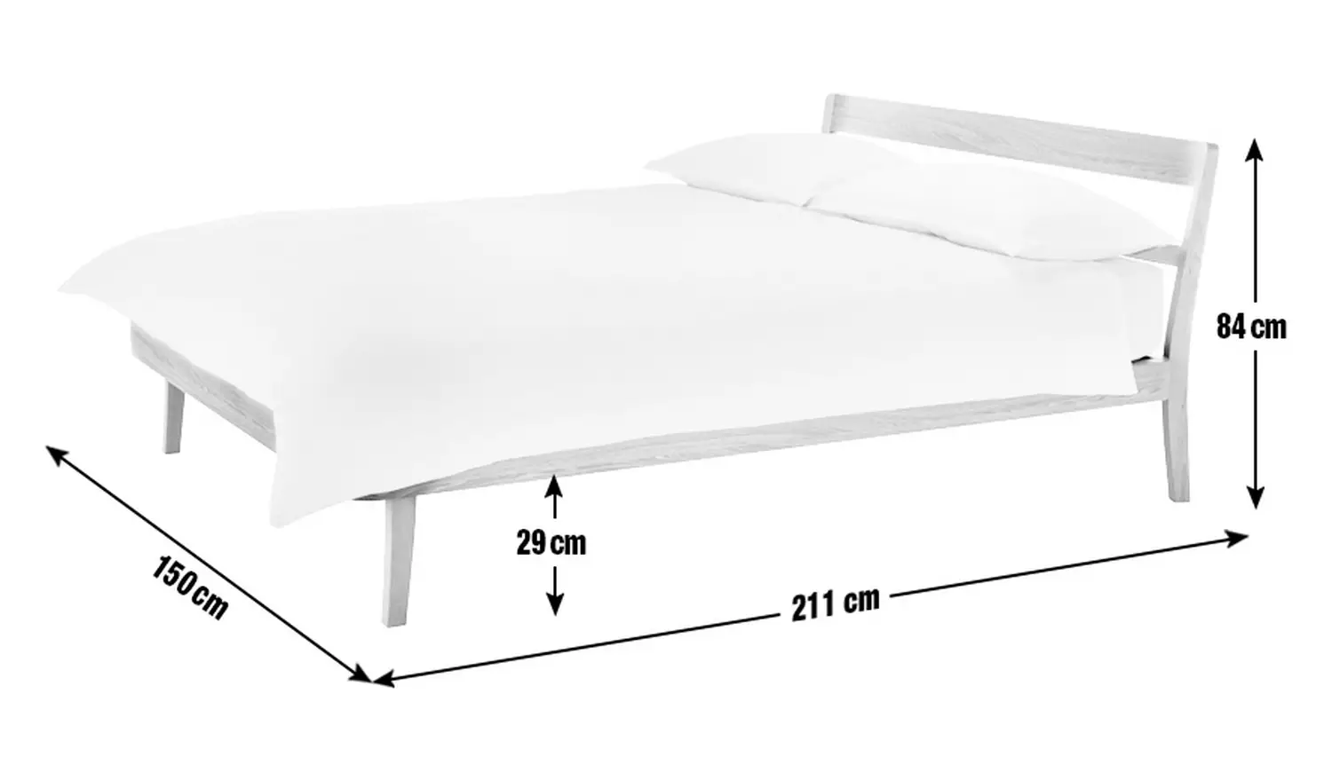 Habitat Tatsuma Kingsize Wooden Bed Frame - Ash