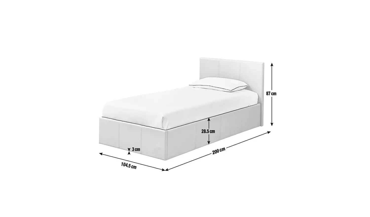 Argos Home Lavendon Single End Open Ottoman Bed Frame -Black