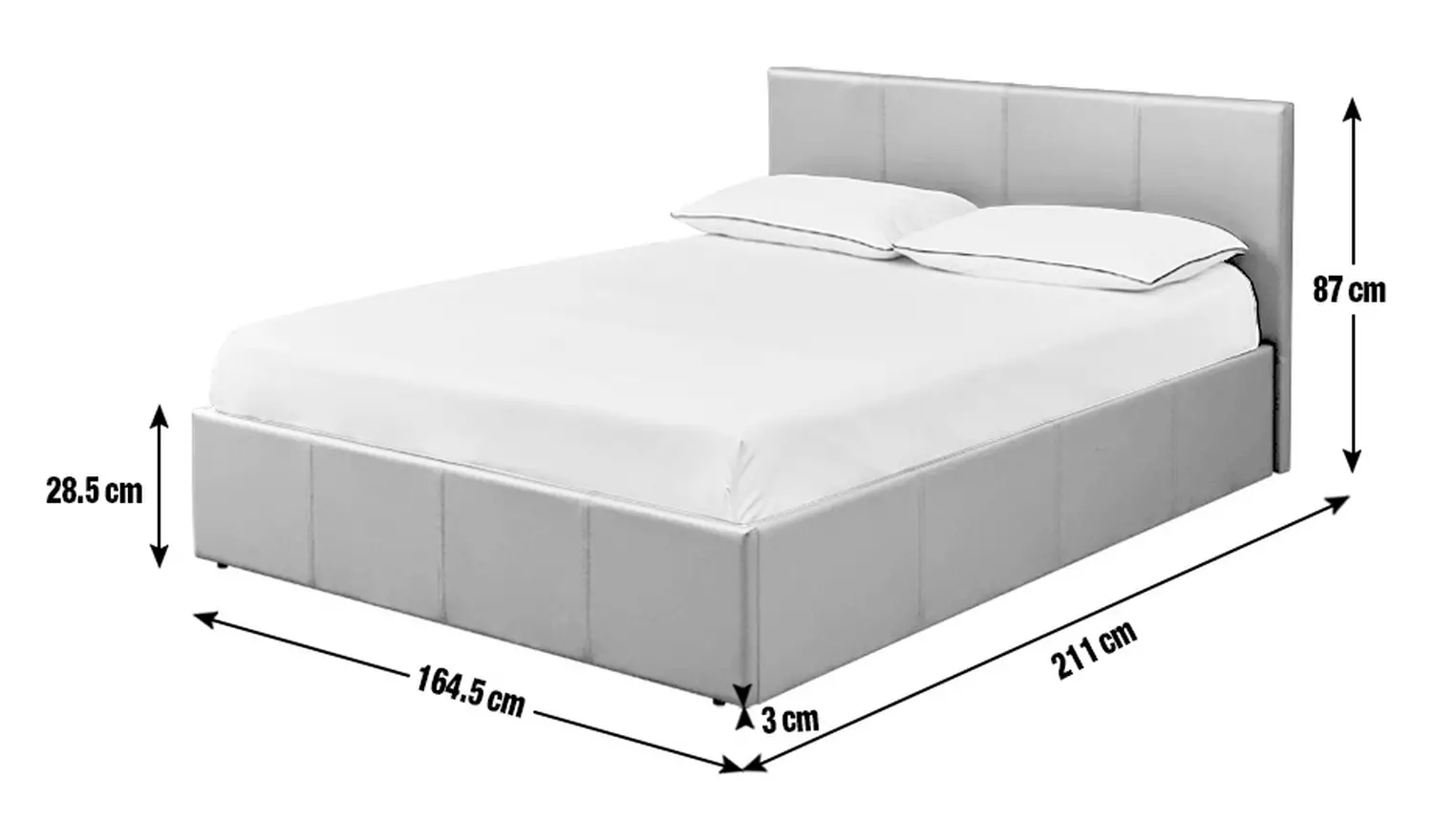 Argos Home Lavendon Kingsize End Open Ottoman Bed Frame-Grey