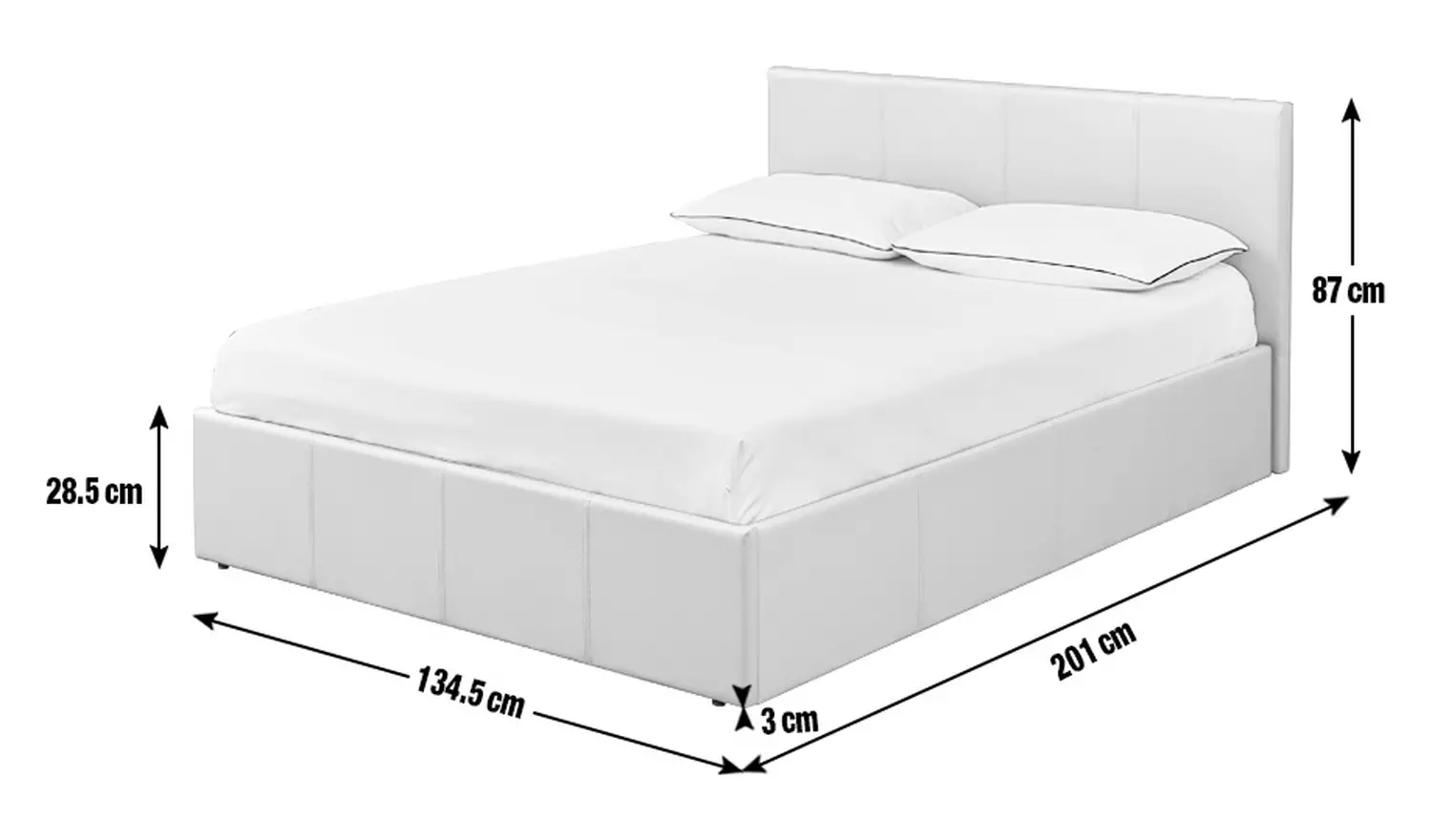 Argos Home Lavendon Small Double Side Open Ottoman Bed-Black