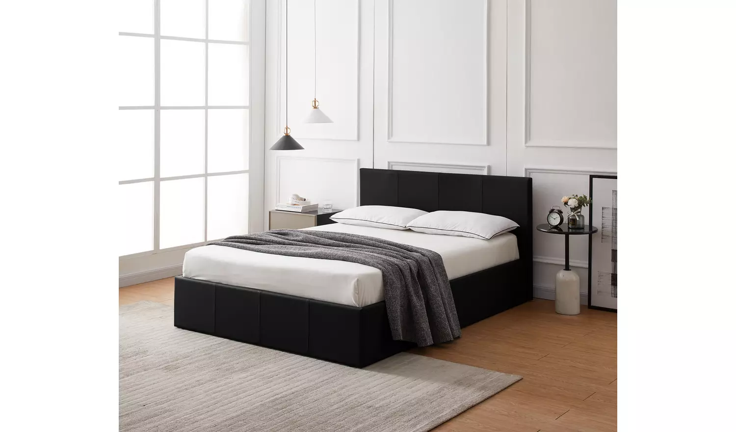 Argos Home Lavendon Double End Open Ottoman Bedframe - Black