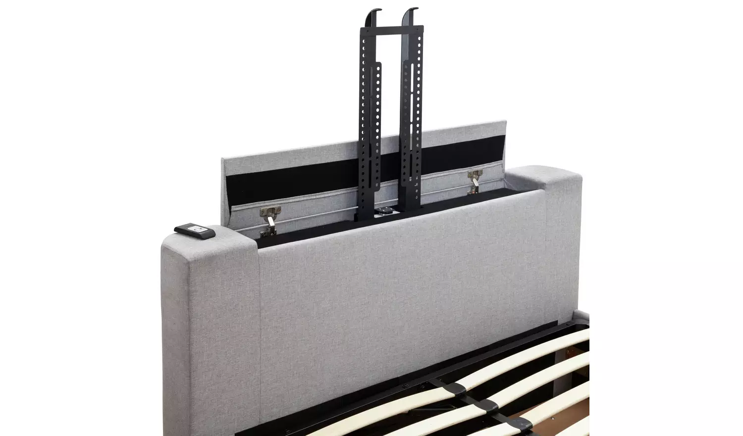 Argos Home Jakob Kingsize TV Ottoman Bed Frame - Grey