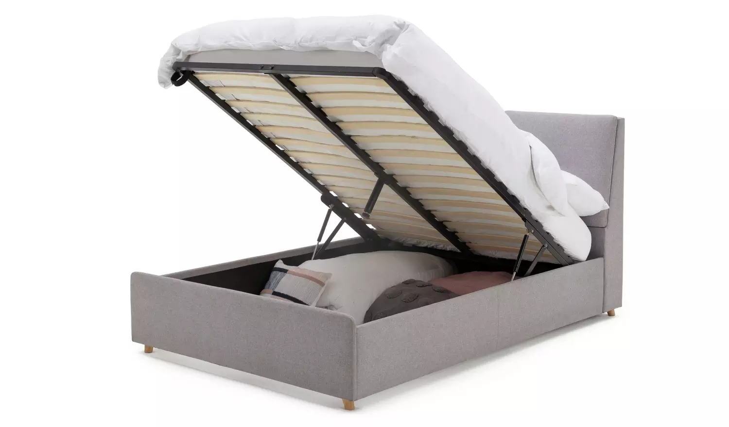 Argos Home Jakob Kingsize Ottoman Bed Frame - Grey