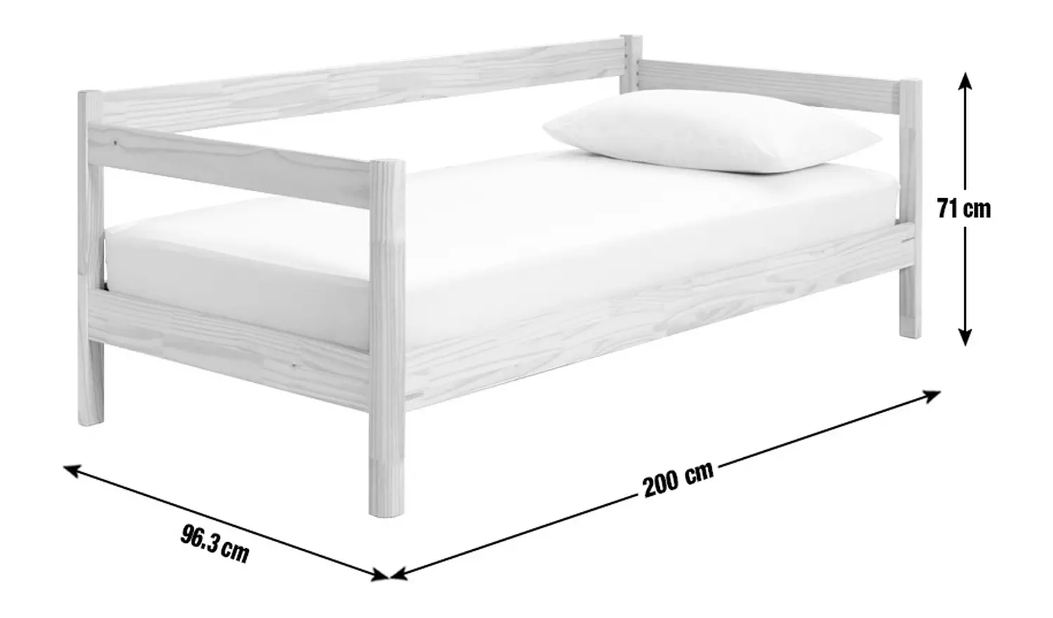 Habitat Odin Single Wooden Day bed Frame - Pine