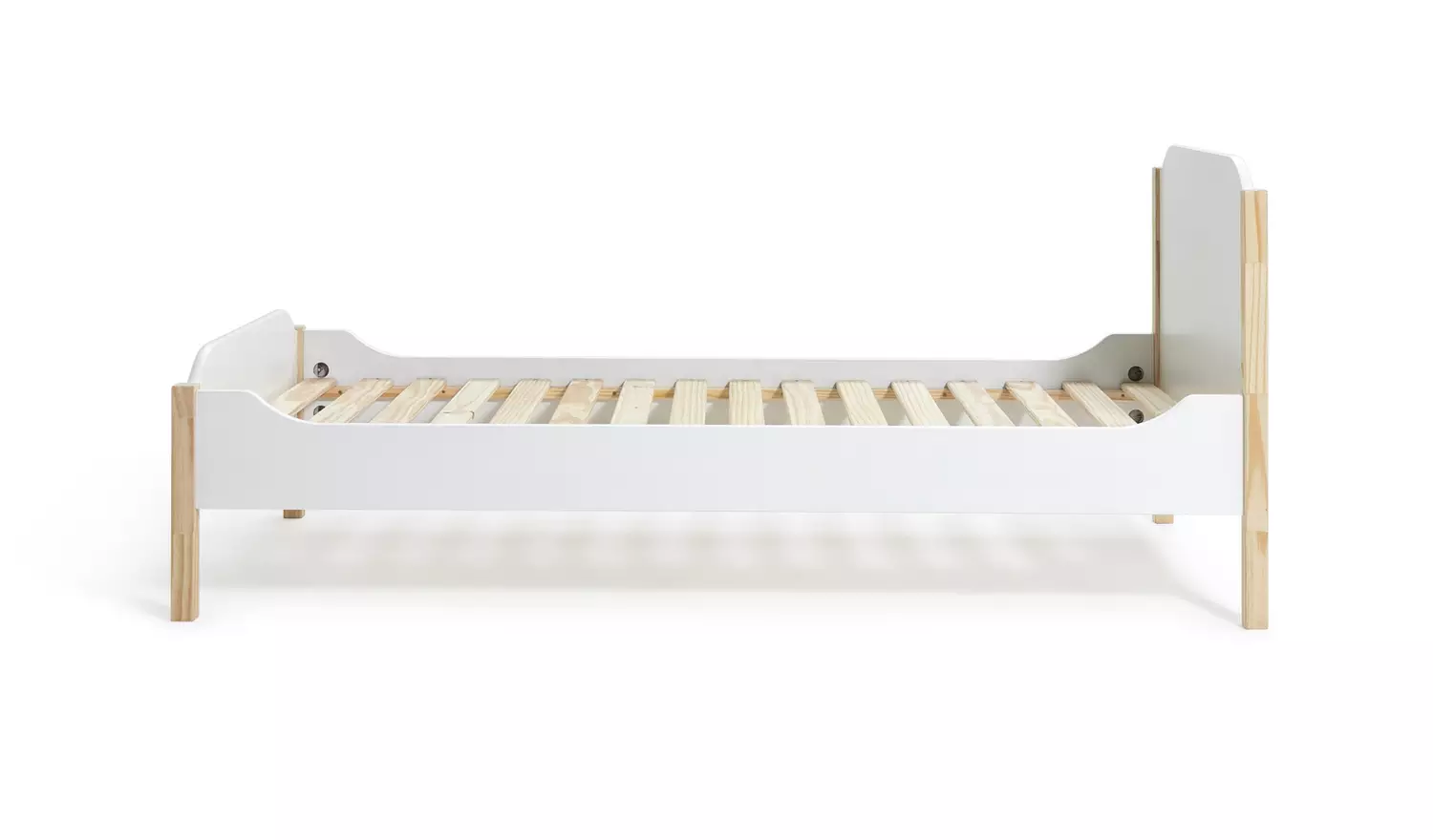 Habitat Nico Single Bed Frame With Mattress - White & Pine