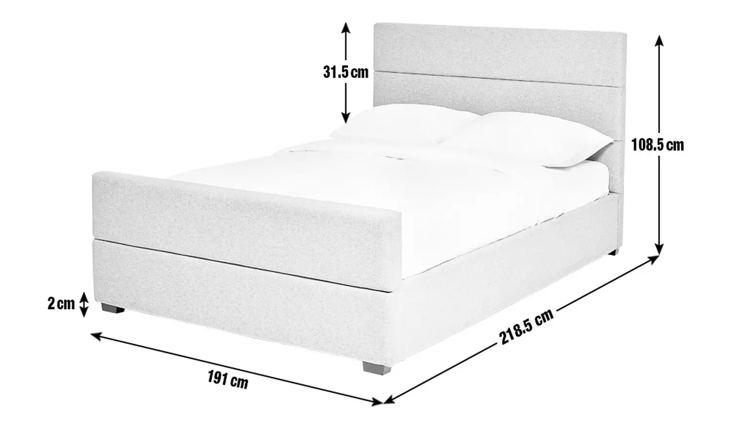 Argos Home Costa Fabric Superking Ottoman Bed Frame - Grey