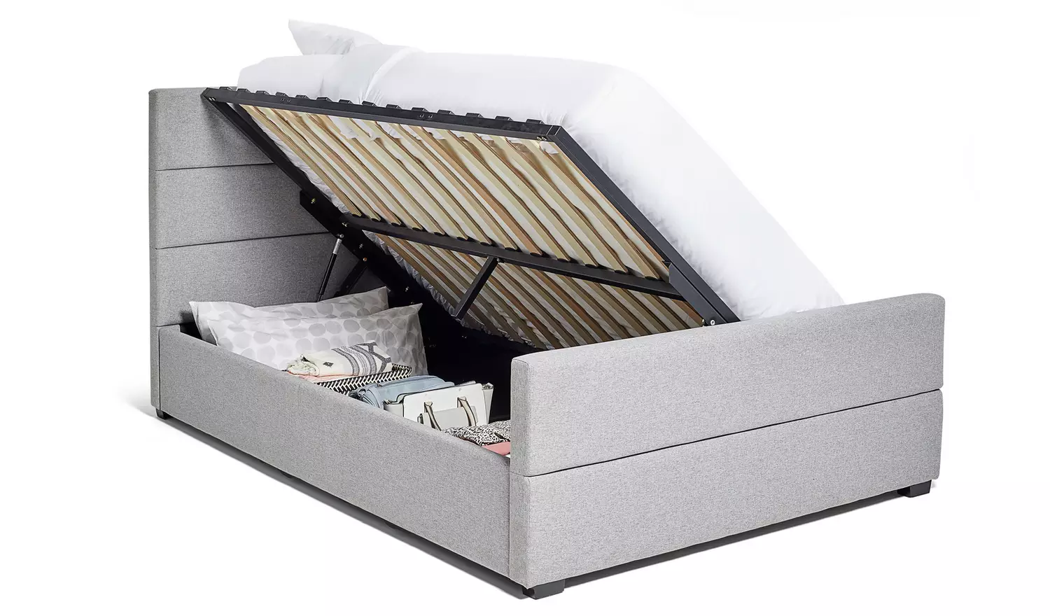 Argos Home Costa Fabric Superking Ottoman Bed Frame - Grey