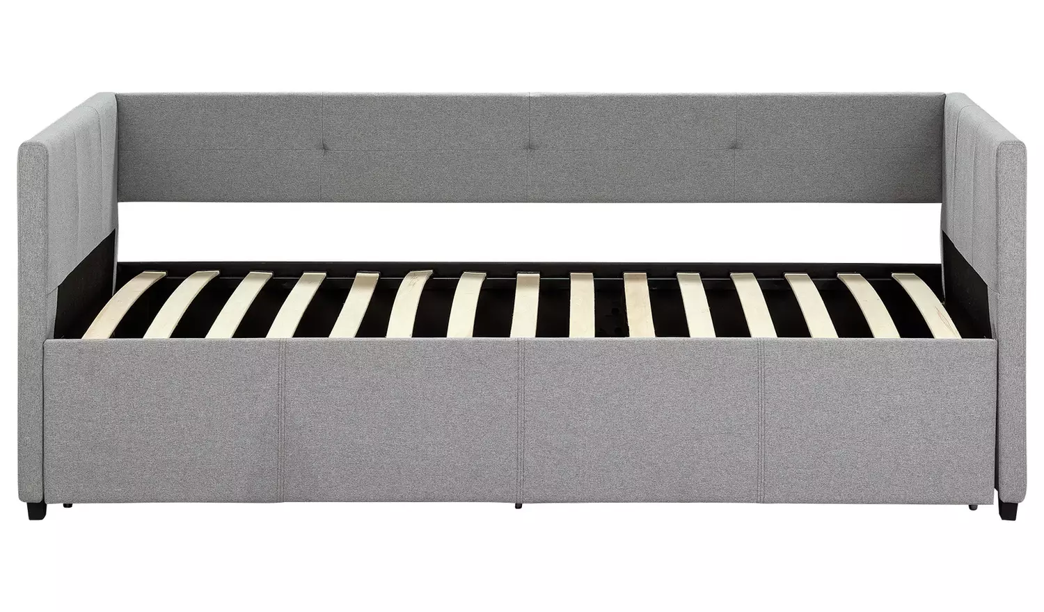 Argos Home Tamara Fabric Day Bed with Trundle - Grey