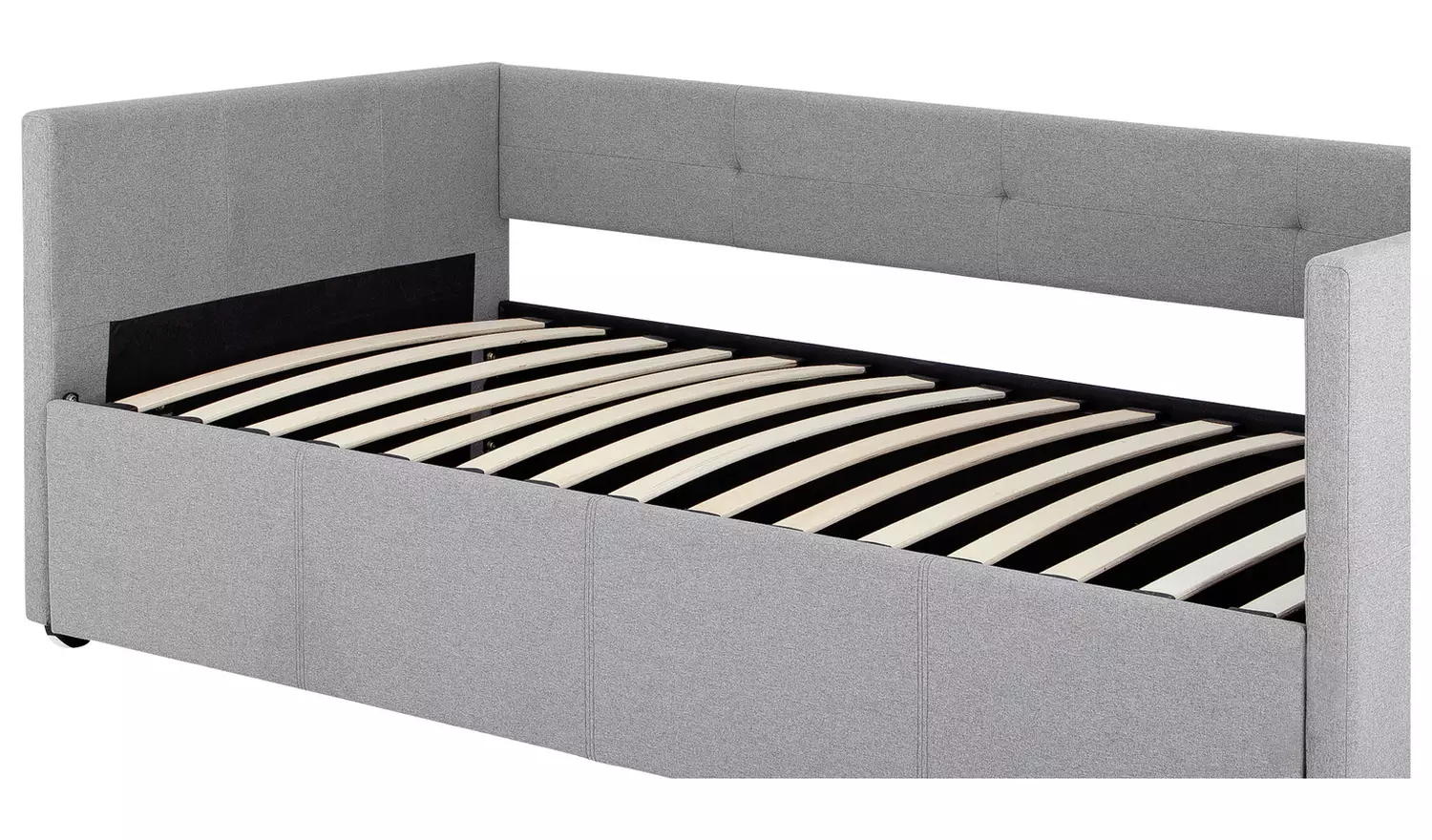 Argos Home Tamara Fabric Day Bed with Trundle - Grey