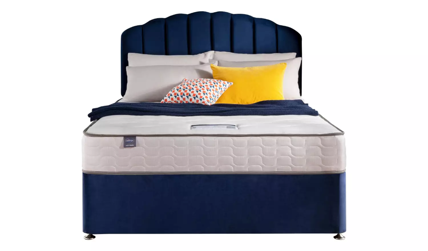 Silentnight Middleton Double Comfort Divan Bed - Blue