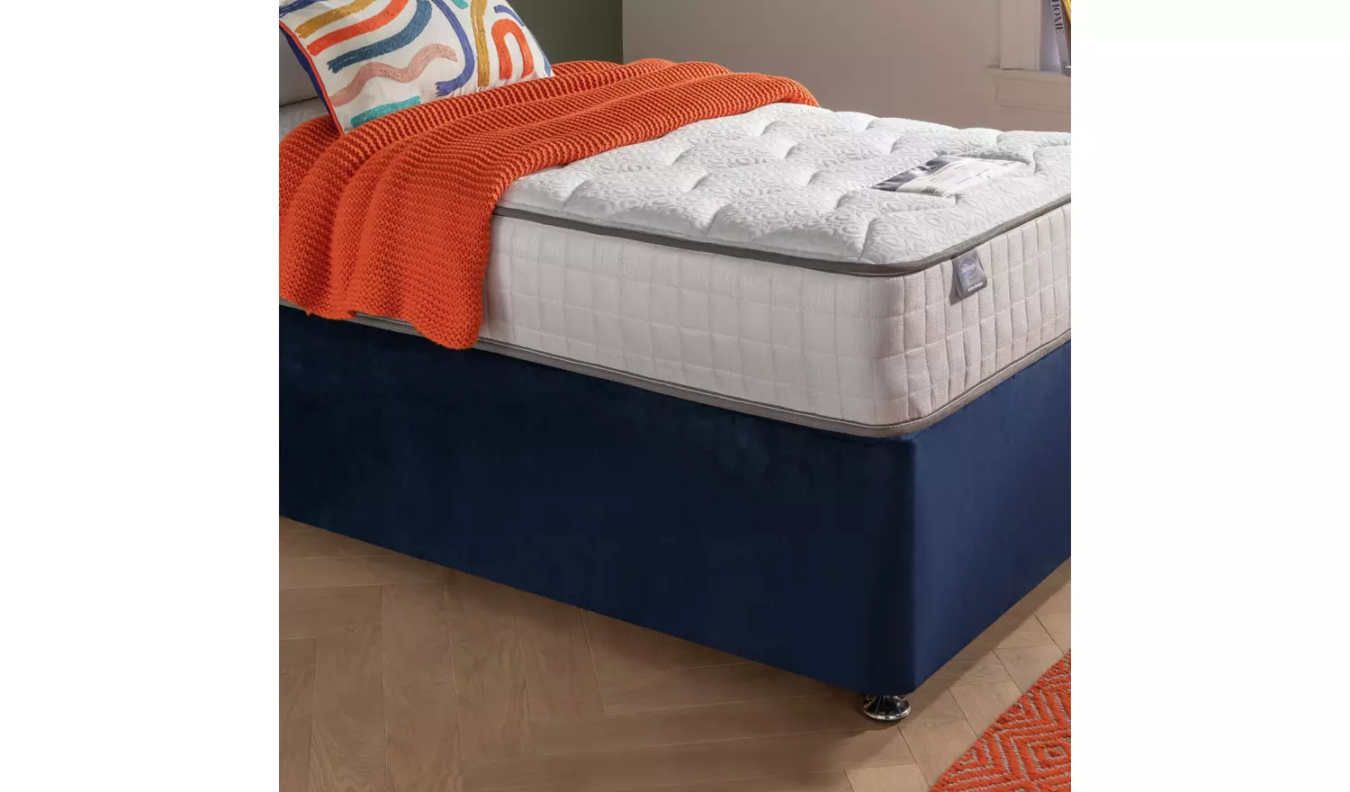 Silentnight Middleton Single Memory Divan Bed - Blue