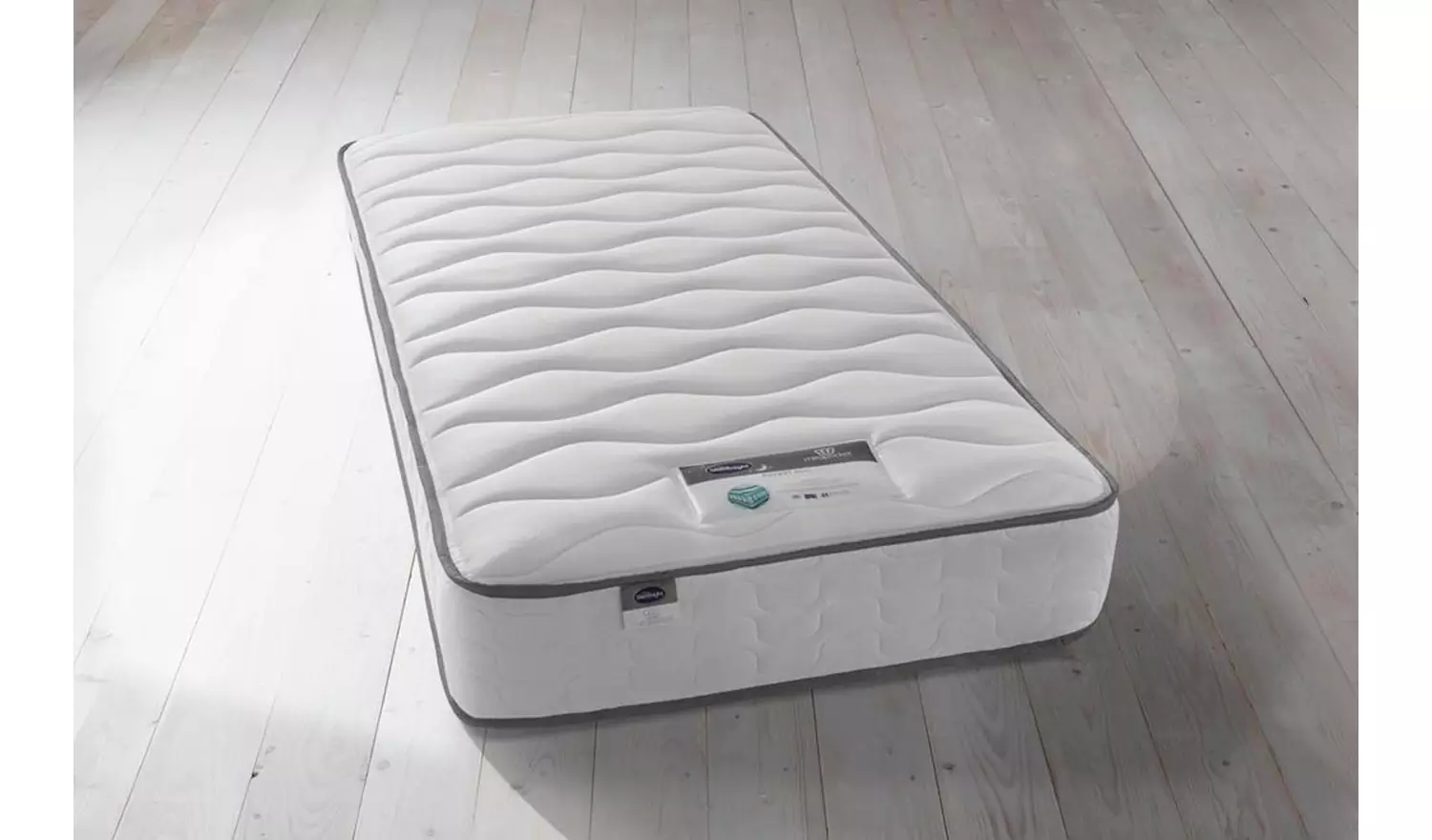 Silentnight Middleton Single Comfort Divan Bed - Grey