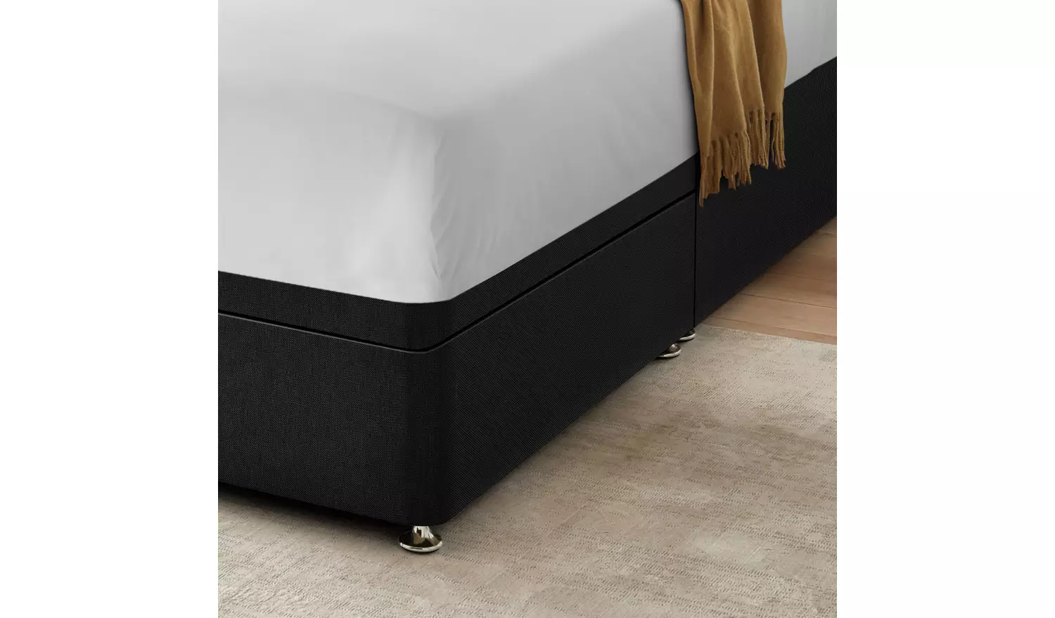 Silentnight Small Double Half Ottoman Bed Base - Charcoal
