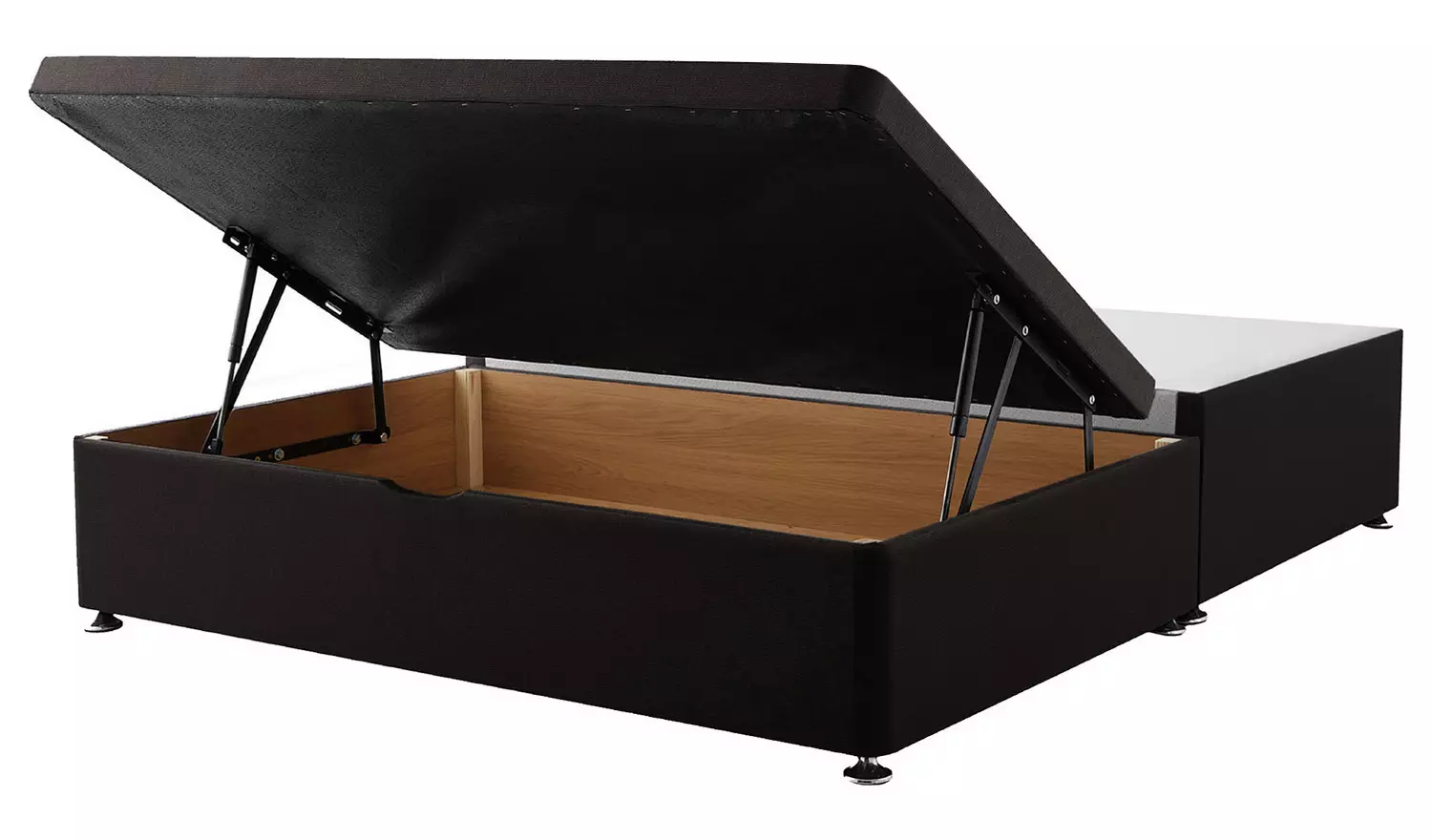 Silentnight Kingsize Half Ottoman Bed Base - Charcoal