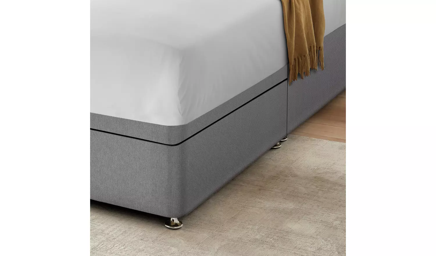Silentnight Small Double Half Ottoman Bed Base - Grey