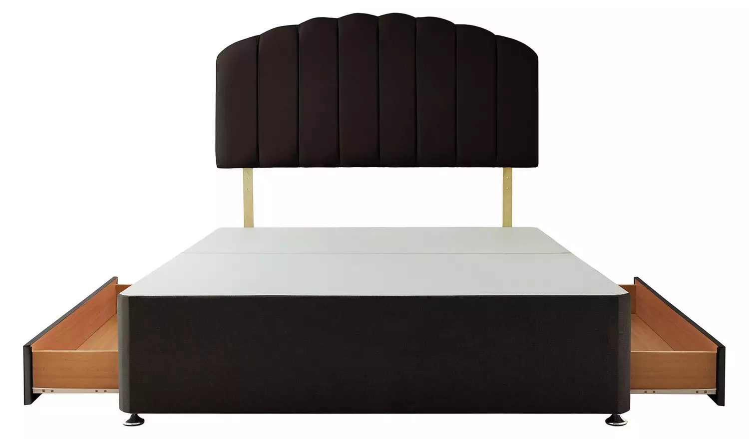 Silentnight Kingsize 2 Drawer Divan Bed Base - Charcoal