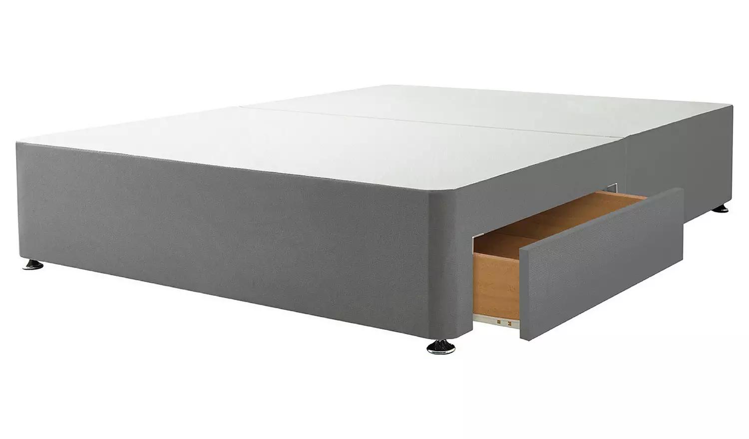 Silentnight Kingsize 2 Drawer Divan Bed Base - Grey