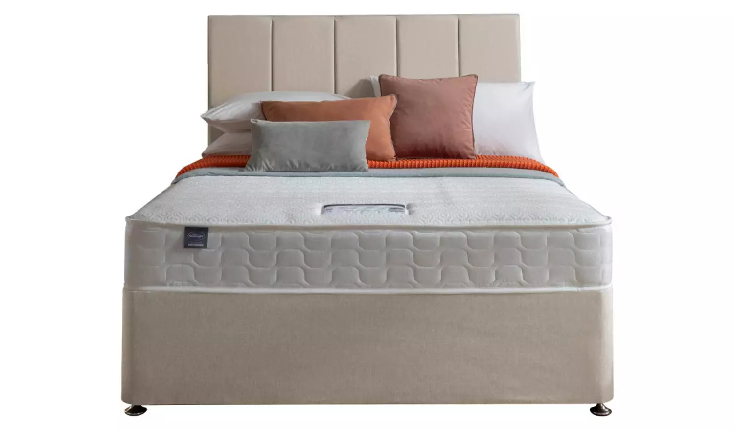 Silentnight Hatfield Double Memory Divan Bed - Sand